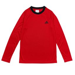 Adidas Kids Knit Full  Raglan Sleeves T-Shirt with Brand Logo Print - Red-image-57