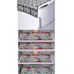 Dakshya Industries Fridge Top Cover and Fridge Mat Combo Set of 5-picture-5