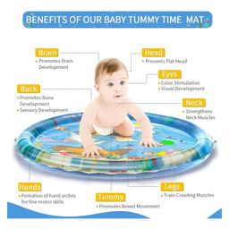 AKN TOYS Round Inflatable baby blue mat slapped pad for kids color & design may vary-image-45