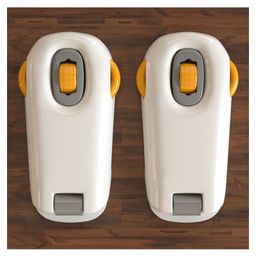 Baybee 2 Pcs Baby Safety Lock for Kids, Door Stopper for Baby Proofing Products with 3M Adhesive Child Safety Locks for Drawers Fridge Cupboard Cabinet Lock for Infants (Cream)-19