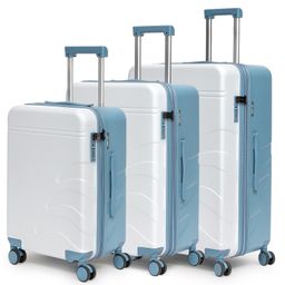 Assembly Set of 3 Trolley Bags for Travel |(108L & 72L & 42L -Blue | Flowe-0