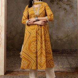 Sangria Printed Pure Cotton Kurta Sets-13
