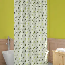 ArtzFolio Green & Olive Green Printed Waterproof Shower Curtain-30