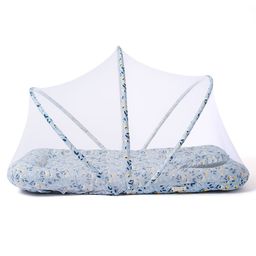 Tidy Sleep Gadda set with Mosquito Net - Mom&Me Green Flower image 2