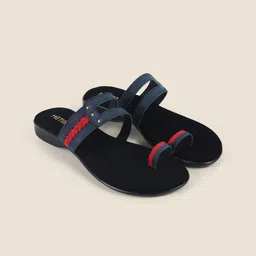 Metro Striped Leather Wedge Sandals-image-32