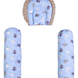 Enfance Nursery  4 Pieces Text Print Gadda Set - Blue image 3