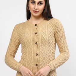 Kalt Women Cable Knit Cardigan-image-81