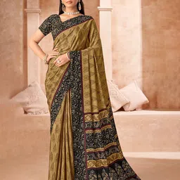 Reboot Fashions Floral Poly Crepe Saree-image-63