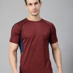 HRX by Hrithik Roshan Men Colourblocked Round Neck Regular Fit Gym Sports T-shirt-picture-42