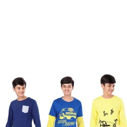 UNOseven Boys Navy Blue Tshirts-image-67