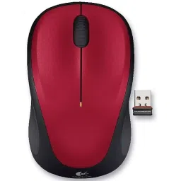 Logitech Optical Mouse, Standard, Blk/Red, 910-002496-5