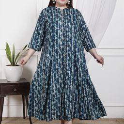 KALINI Ethnic Motifs Print Maxi Dress-image-15