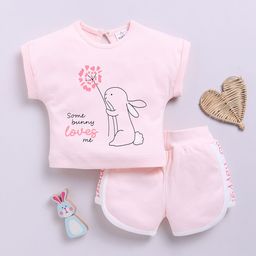 YK X Tinyo Girls Pure Cotton Printed Top with Shorts-image-129