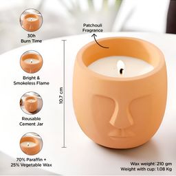 UMAI Peach-Coloured 1 pieces Jar Candle image 5