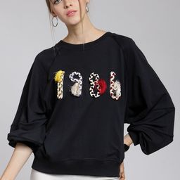 plusS Women Black Solid Sweatshirt-image-14