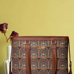 LIKE STYLE Ethnic Motifs Colourblocked Swagger Shoulder Bag-7