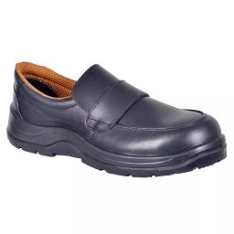 Zain Safety Executive Steel Toe Safety Shoes PU Single Density Low Ankle Black Buff CG Genuine Leather Size UK9, EXECUTIVE-image-80