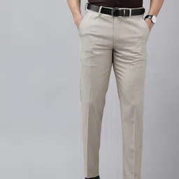 Van Heusen Men Slim Fit Textured Formal Trousers-image-10