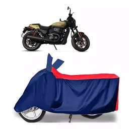 Auto Pearl Polyester Two Wheeler Cover for Harley Davidson Street Rod (Red Blue)-picture-39