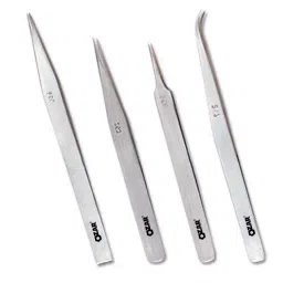 Ozar Stainless Steel Self Closing Curved Insulated Tweezer 165mm ATW-0285-40
