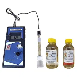 Lab Junction Portable Digital pH Meter with Probe and Buffer Solution LJ-132-15