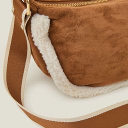 Accessorize Textured Half Moon Sling Bag with Quilted image 5