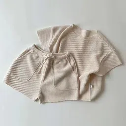 LULU & SKY Unisex Kids Striped Top with Shorts-image-79