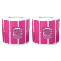 Tudko 25x15 mm 80 GSM 2 UP Self Adhesive Paper Label Pink (Pack of 2 Pcs)-image-22