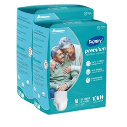 Dignity Set Of 2 Premium Pant Style Adult Diapers - M - 10Pcs Each-image-108