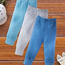 babywish Pack Of 3 Solid Pajamas - Blue-image-25