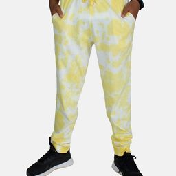 Kiddopanti Cloud Effect Tie And Dye Styled Unisex Track Pant - Yellow-44