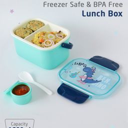 Freezer & Leak Proof Lunch Box with Dino Print - Navy Blue-image-16
