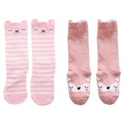 SYGA Set of 2 Cotton Printed Socks - Pink-56