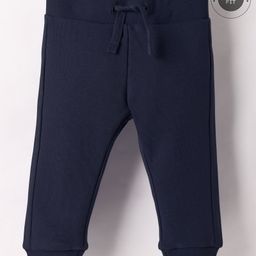UCB Cotton Knit Full Length Solid Color Lounge Pants - Navy Blue-image-49