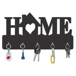 Olive Tree Key Hanger | Key Holder for Home | Key Chain Holders for Wall | Wall Mount Key Holder | Wall Stylish Key Stand (5 Hooks) - Black with Love home-picture-13