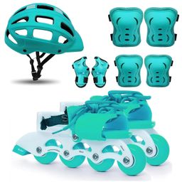 Jaspo Transformer Skating Combo kit with Protective Gear Set, Quad and Inline Roller Skates for Kids (Age Up to 7 Yrs)-Includes Safety Gear (Helmet,Knee,Elbow,and Wrist Guards)-Size UK 11-13 (Juniors)-21