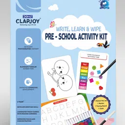 Clapjoy Reusable Pre-School Activity Kit for Kids |Includes Marker, Sketch Pens, Wipe Cloth & Tracing Board-picture-25
