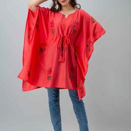 MissKurti Floral Print Kimono Sleeve Kaftan Top-image-45