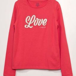 KIABI Girls Typography Printed Pure Cotton T-shirt-image-88