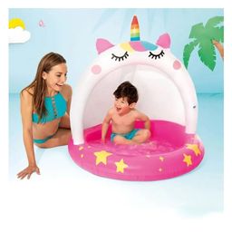 Intex Inflatable Swimming Caticorn Kiddie Water Pool For Kids And Babies - Multicolor image 2