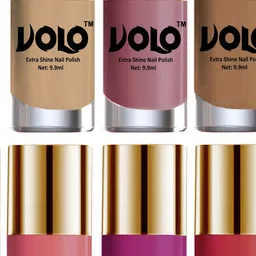 VOLO Set Of 8 New Look Extra Lasting Nail Polish - 9.9 ml Each - Combo-No-10 image 2