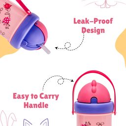 Adore Snacker Jack -The Sip 'n' Snack Bot 'n' Pot with Handle- Pink image 3