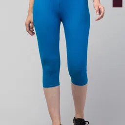 ULLAS Women Pack of 2 Pure Cotton Slim Fit Capris-image-33