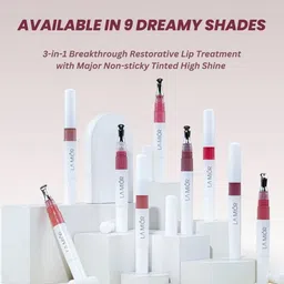 LAMIOR 3 Pcs Peptide Glaze Lip Balm-4 ml Shade -Plum Tart-Plum Cake-Apple Pie image 2