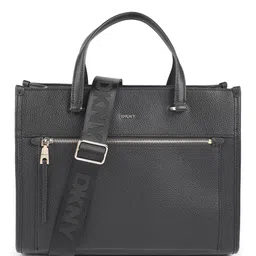 DKNY Textured Structured Handheld Bag with Detachable Sling Strap-16