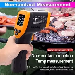 amiciSense Industrial Thermometer 50-580°C High Precision Infrared Temperature Sensor With Adjustable Emissivity & Color LCD For Industrial Use image 3