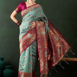 Dori Women Woven Design Zari Banarasi Saree-image-54