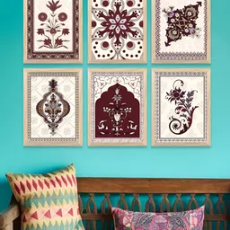 Kotart Beige & Brown 6 Pieces Wooden Floral and Botanical Wall Arts-25