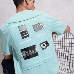 WROGN Graphic Printed Pure Cotton Raw Edge Oversized T-shirt-picture-9