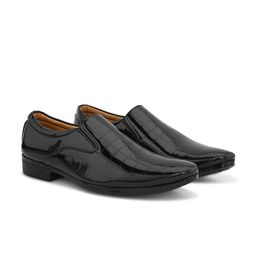 Groofer Men Formal Textured Pointed Toe Slip-On Shoes image 3
